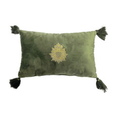 Coussin exvoto pompons 20x30cm v