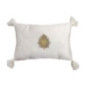 Coussin exvoto pompons 20x30cm c