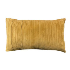 Coussin plisse 50x30cm ocre