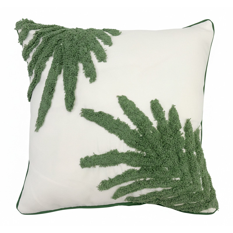 Coussin ext aop palme ass noir/s