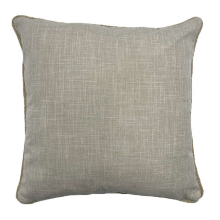 Coussin piping jute 45x45cm beig