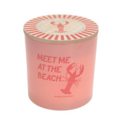 Bougie couvercle bois homard