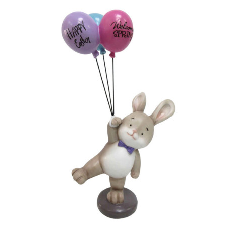 Statue lapin paques ballon