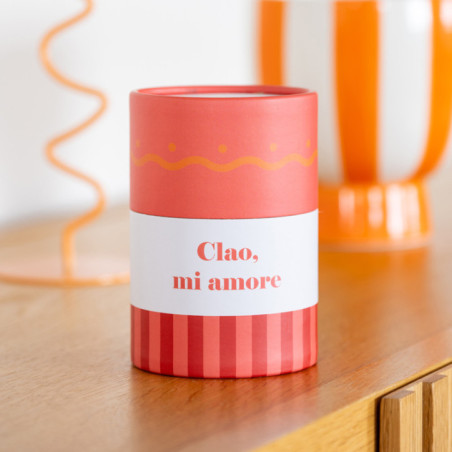 Bougie dans boite ronde