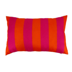 Coussin peps 30x50cm rose/orange