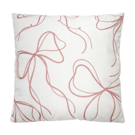 Coussin chenille noeuds 48x48cm