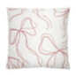 Coussin chenille noeuds 48x48cm