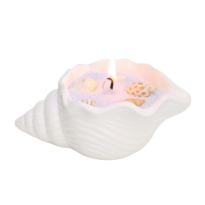 Diy bougie dans coquillage