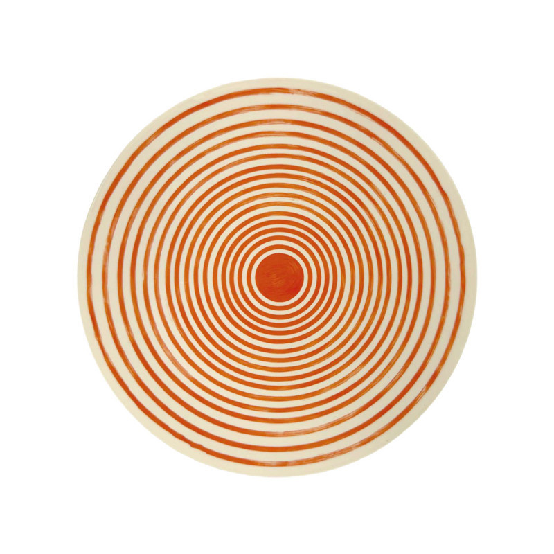 Assiette plastique d25cm orange