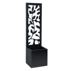 Jardiniere murale metal feuillag