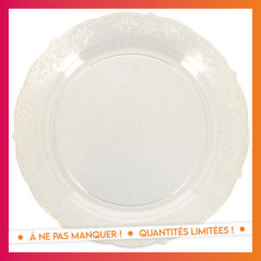 Assiette plastique  d26cm paille