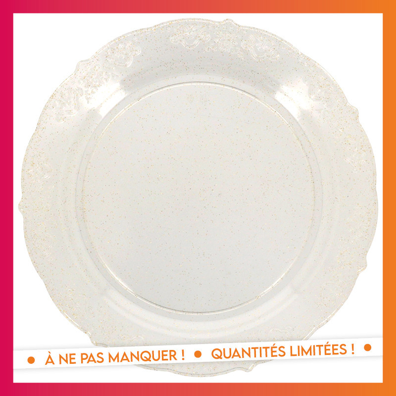 Assiette plastique  d26cm paille