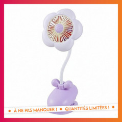 Mini lampe/ventilateur fleur a c