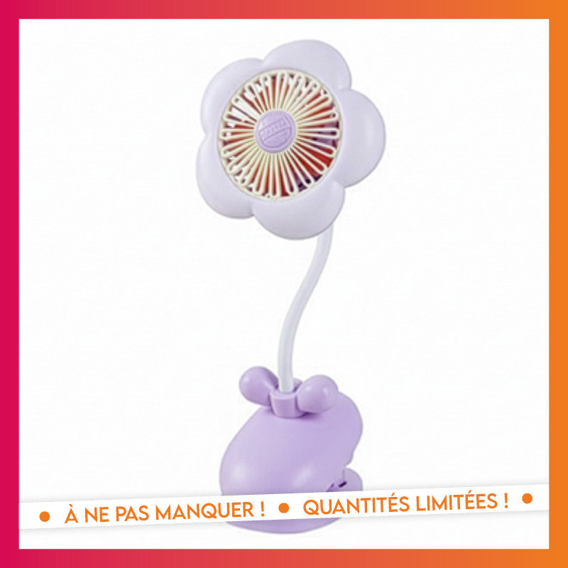 Mini lampe/ventilateur fleur a c