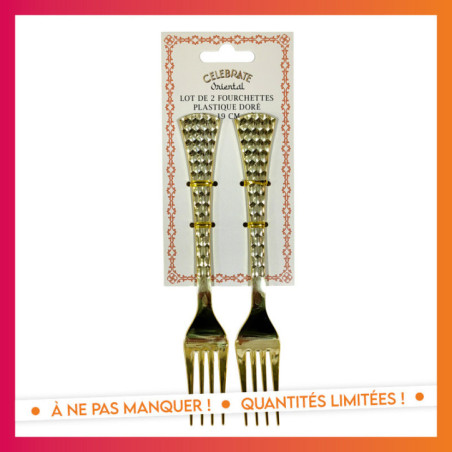 Lot de 2 fourchettes plastique d