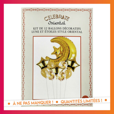 Kit de 12 decos ballons lunes et