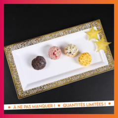 Plateau plastique bord dore