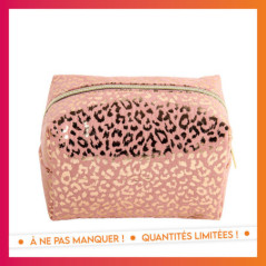 Trousse maquillage leopard pink