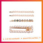 Barette cheveux perles et doree