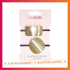 Elastiques bijoux courbe doree