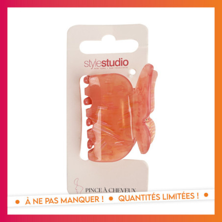 Pince a cheveux papillon pink