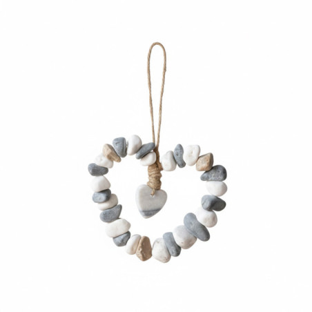 Galets forme coeur a suspendre