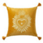 Coussin exvoto 40x40cm ocre