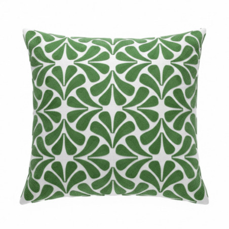 Coussin petales brodees 45x45cm