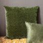 Coussin zigzag 45x45cm vert fonc