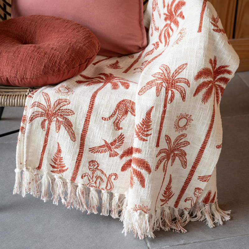 Plaid 125x150cm palmiers