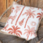 Coussin slub coton palmier pompo