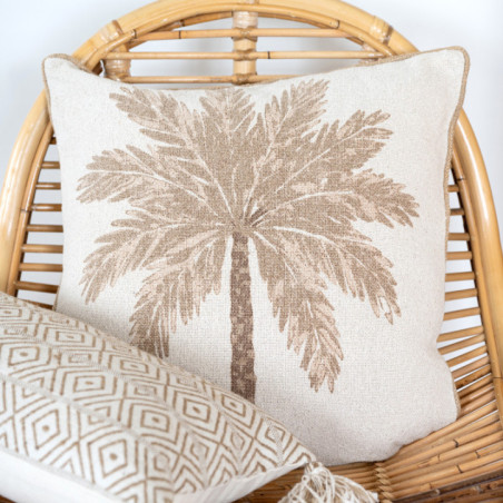Coussin palmier 45x45cm coton