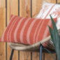 Coussin slub coton raye 50x30cm