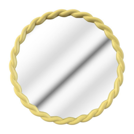 Miroir torsade jaune