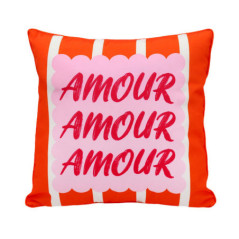 Coussin amour 45x45cm orange
