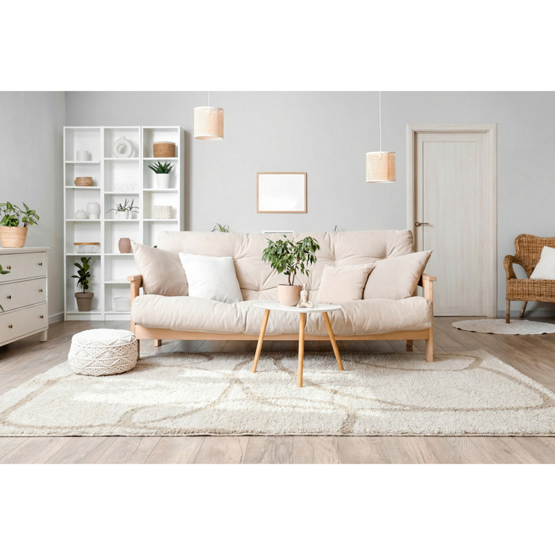 Tapis line art 160x230cm creme