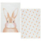 Lot de 2 torchons lapin