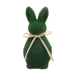 Lapin de deco vert h 10.8 cm