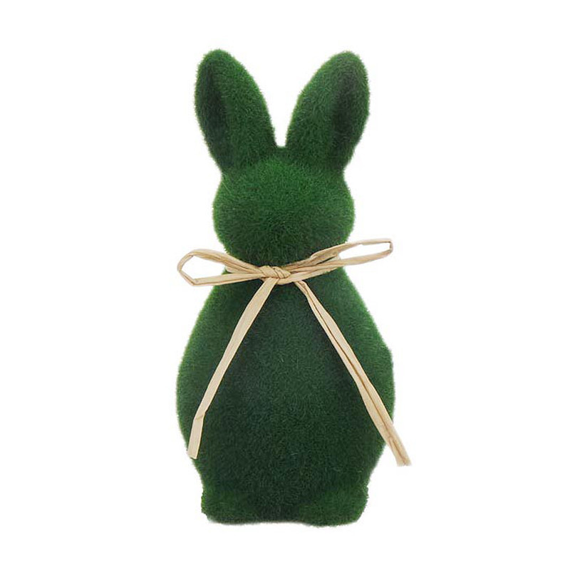 Lapin de deco vert h 10.8 cm