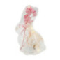 Lapin de deco led avec fleurs h1