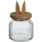 Bocal en verre avec couvercle en