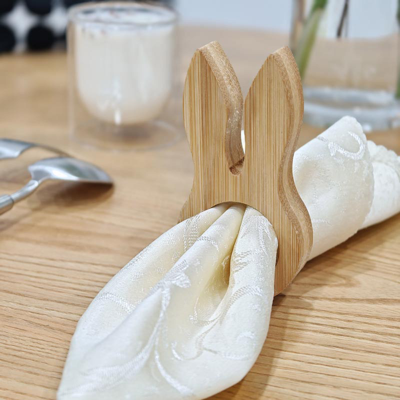 Lot de 4 ronds de serviettes en