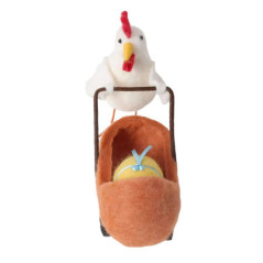 Poule avec pousette et Auf