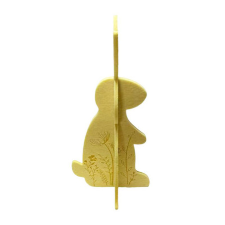 Deco en feutrine lapin jaune h45