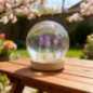 Deco globe fleurs printemps led