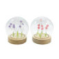 Deco globe fleurs printemps led