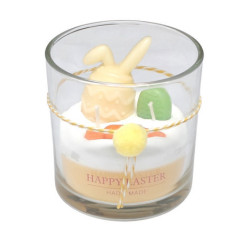 Bougie avec lapins et oeufs