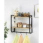 Etagere 2 niveaux avec crochets