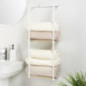 Rangement deux niveaux bois/blan