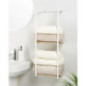 Rangement deux niveaux bois/blan